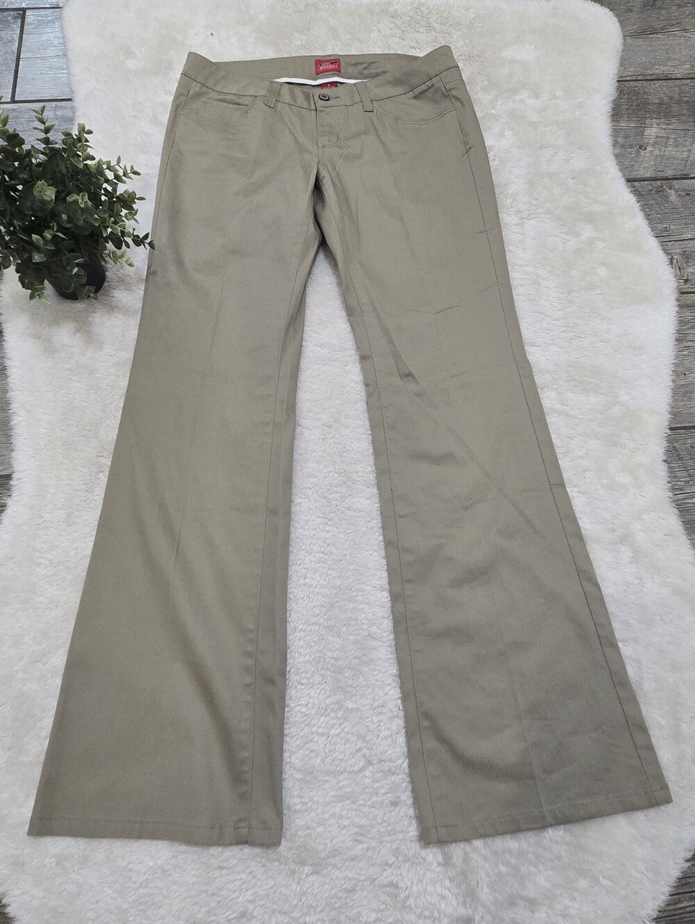 Dickies Women's Khaki Boot Cut Work Pants